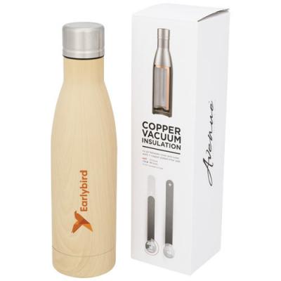 Image of Vasa 500 ml wood-look copper vacuum insulated bottle